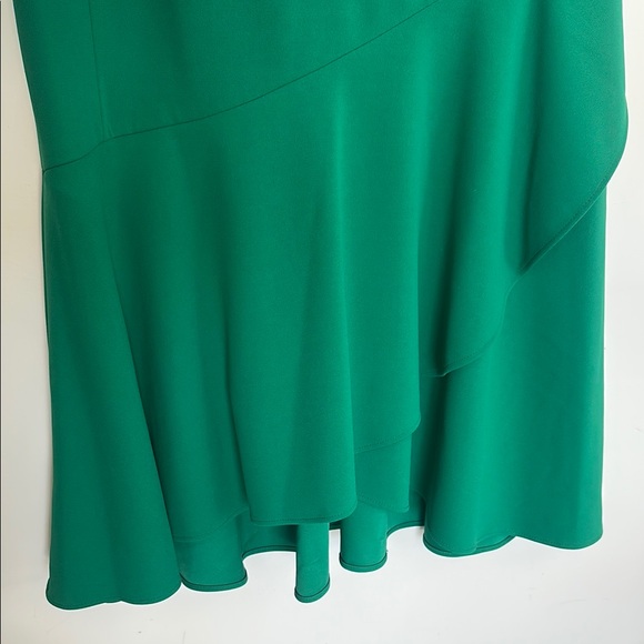 Calvin Klein Green Ruffled Sheath Mini Dress 14 - Picture 5 of 8